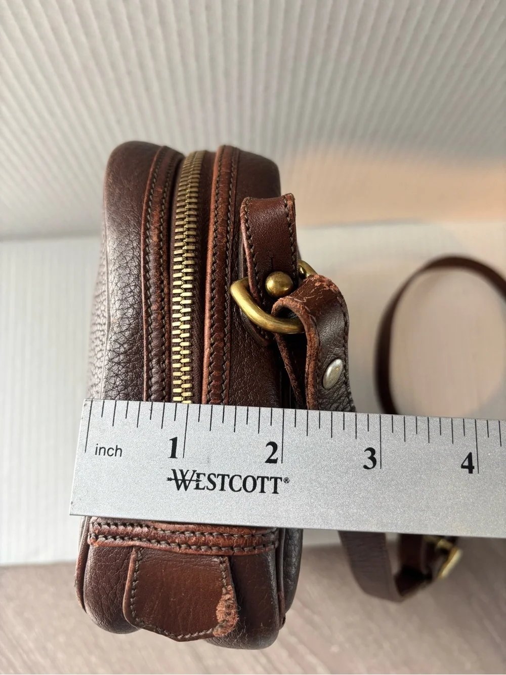 Dooney & Bourke Brown Pebbled Leather Messenger Crossbody